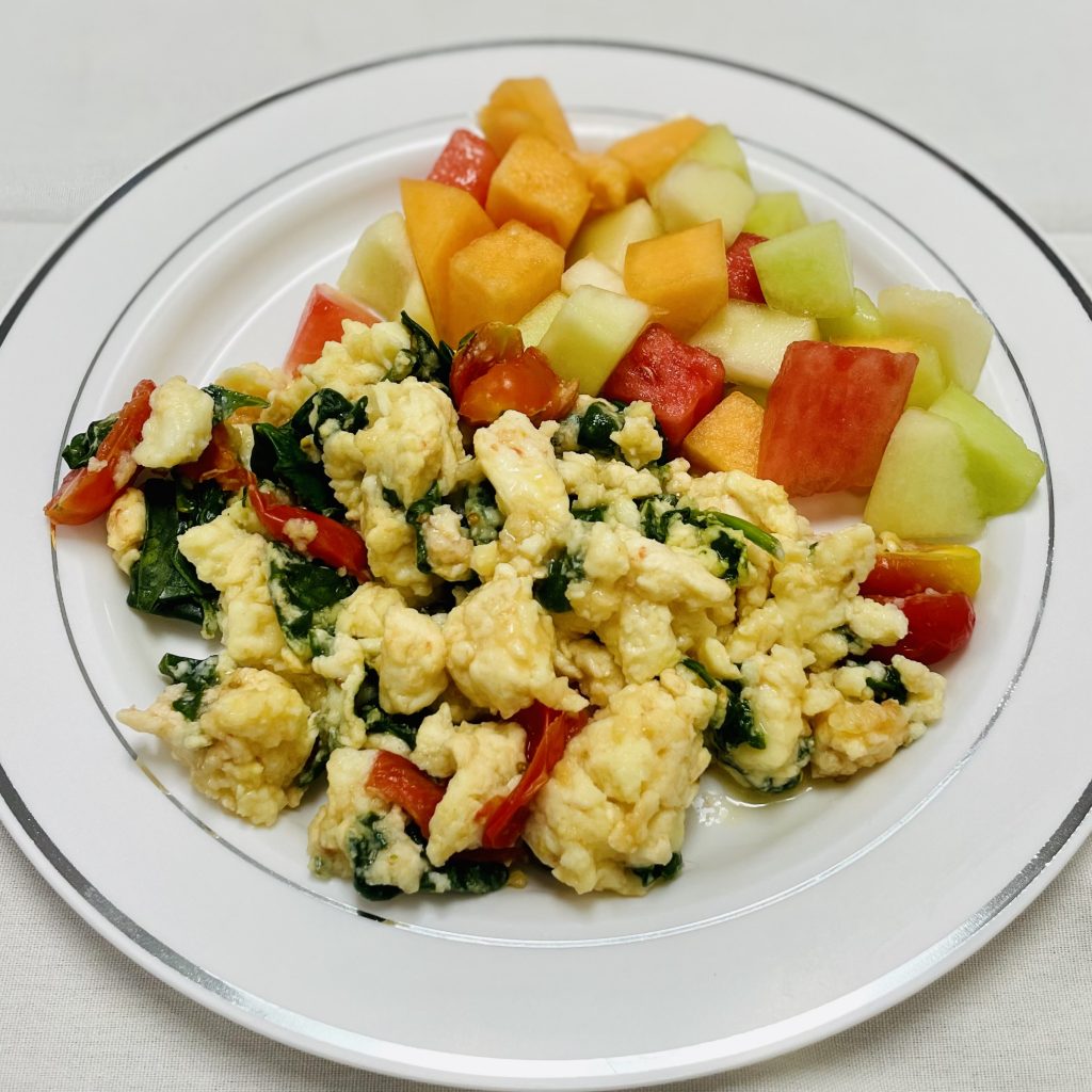 Egg White Spinach Scramble Macro Meals
