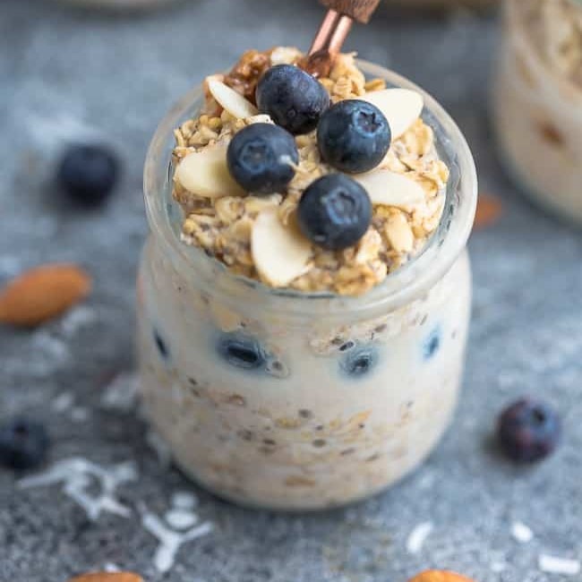 Overnight Oats - Blueberry Almond - Macro Meals