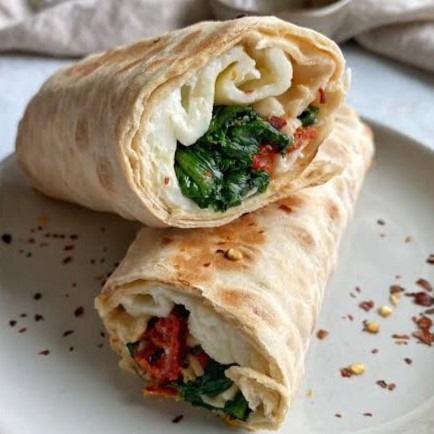 Egg White Spinach Wrap